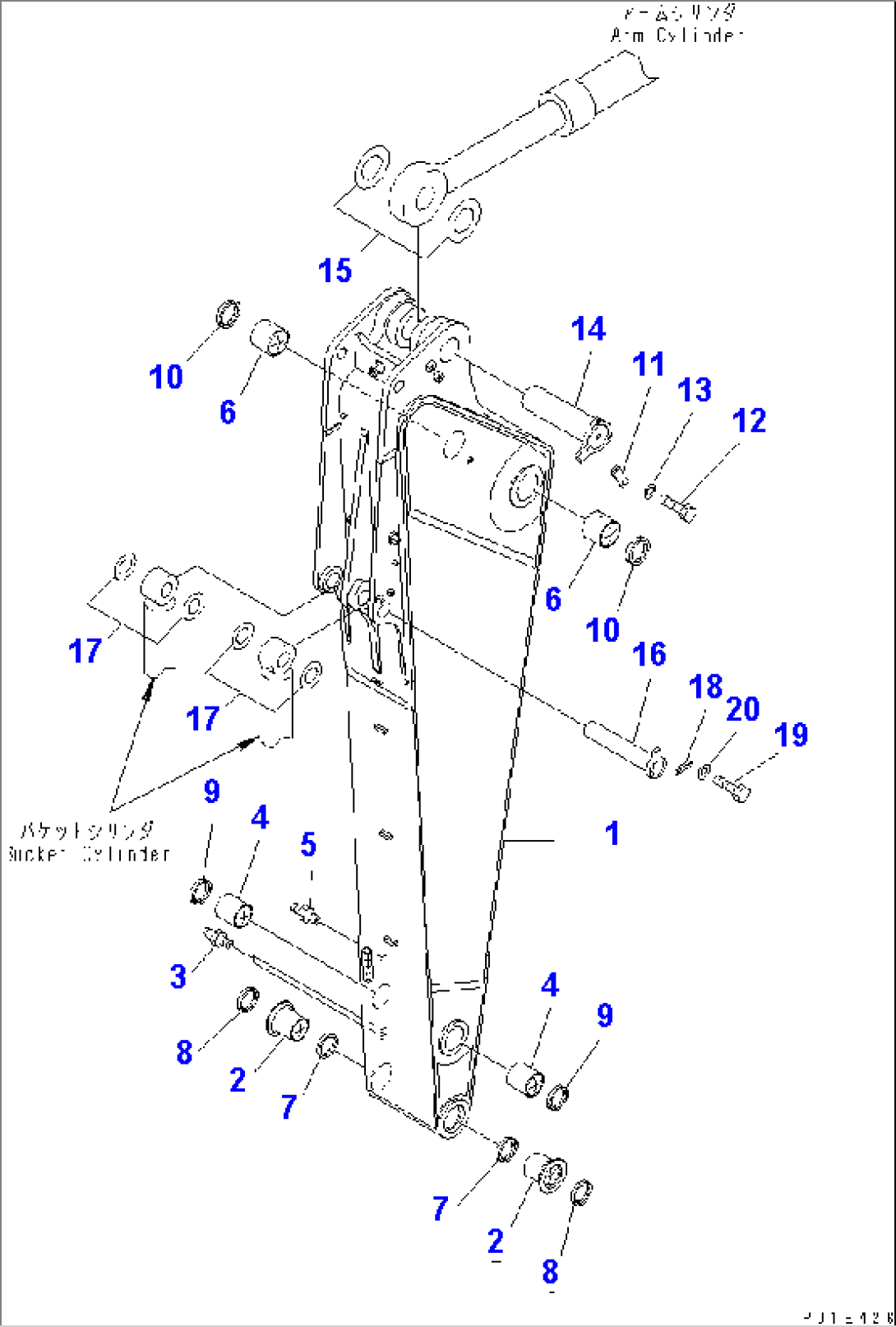 ARM (4.5M) (FOR BACKHOE)(#30001-)