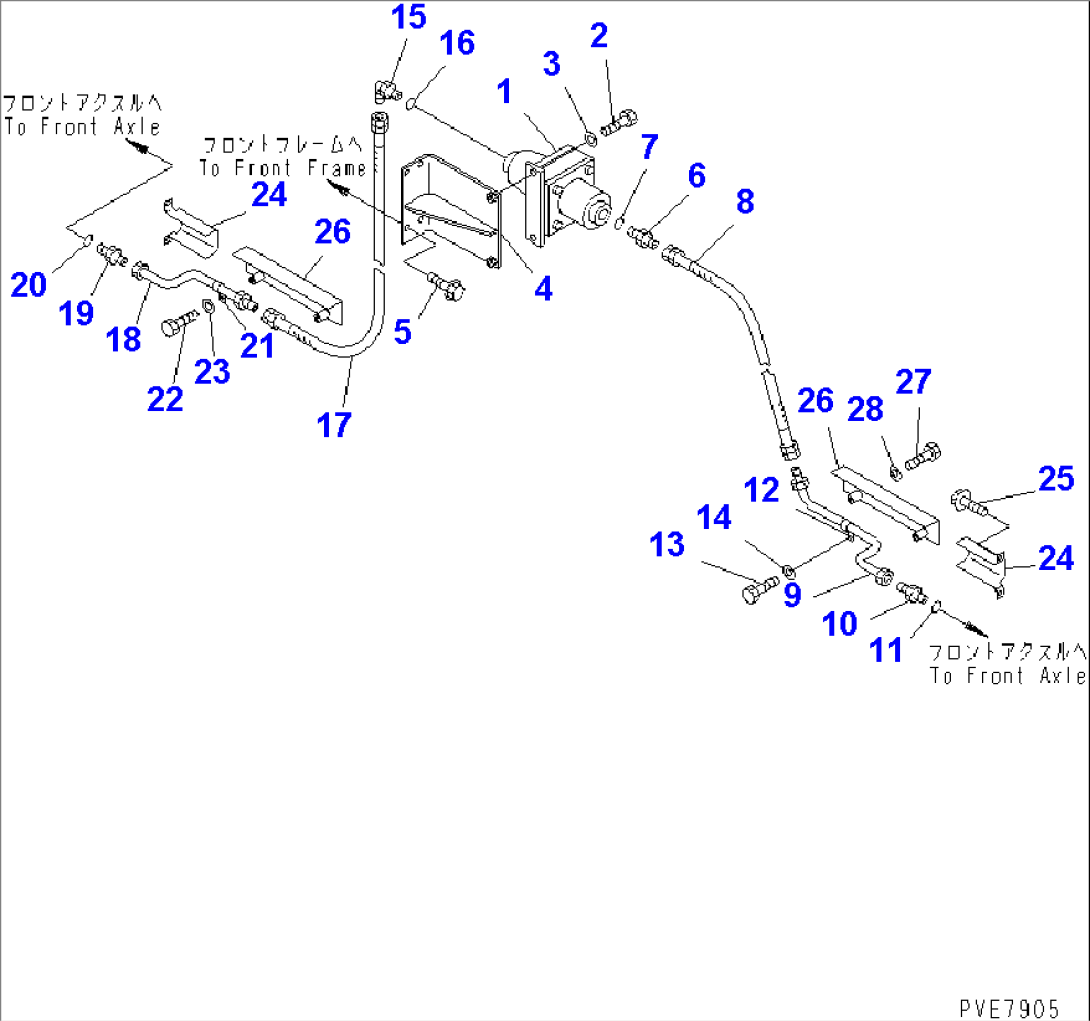 BRAKE PIPING (FRONT BRAKE LINE¤ 1/2)