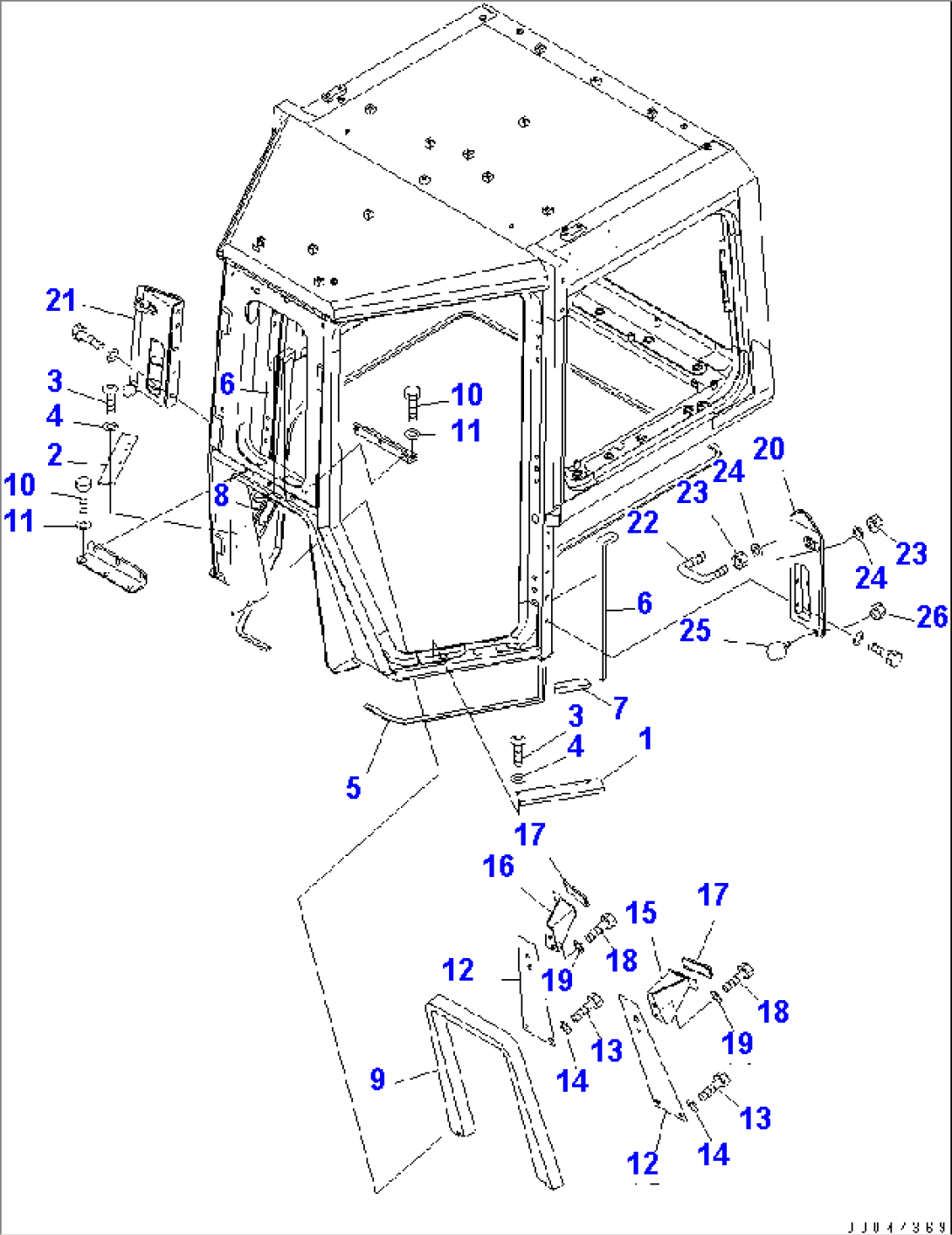 CAB (ENVELOPE PARTS) (1/2)(#35001-)