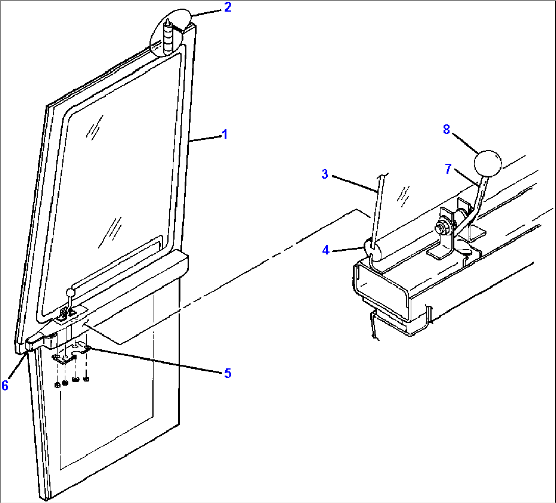 CAB WINDOW ASSEMBLY (RIGHT SIDE)