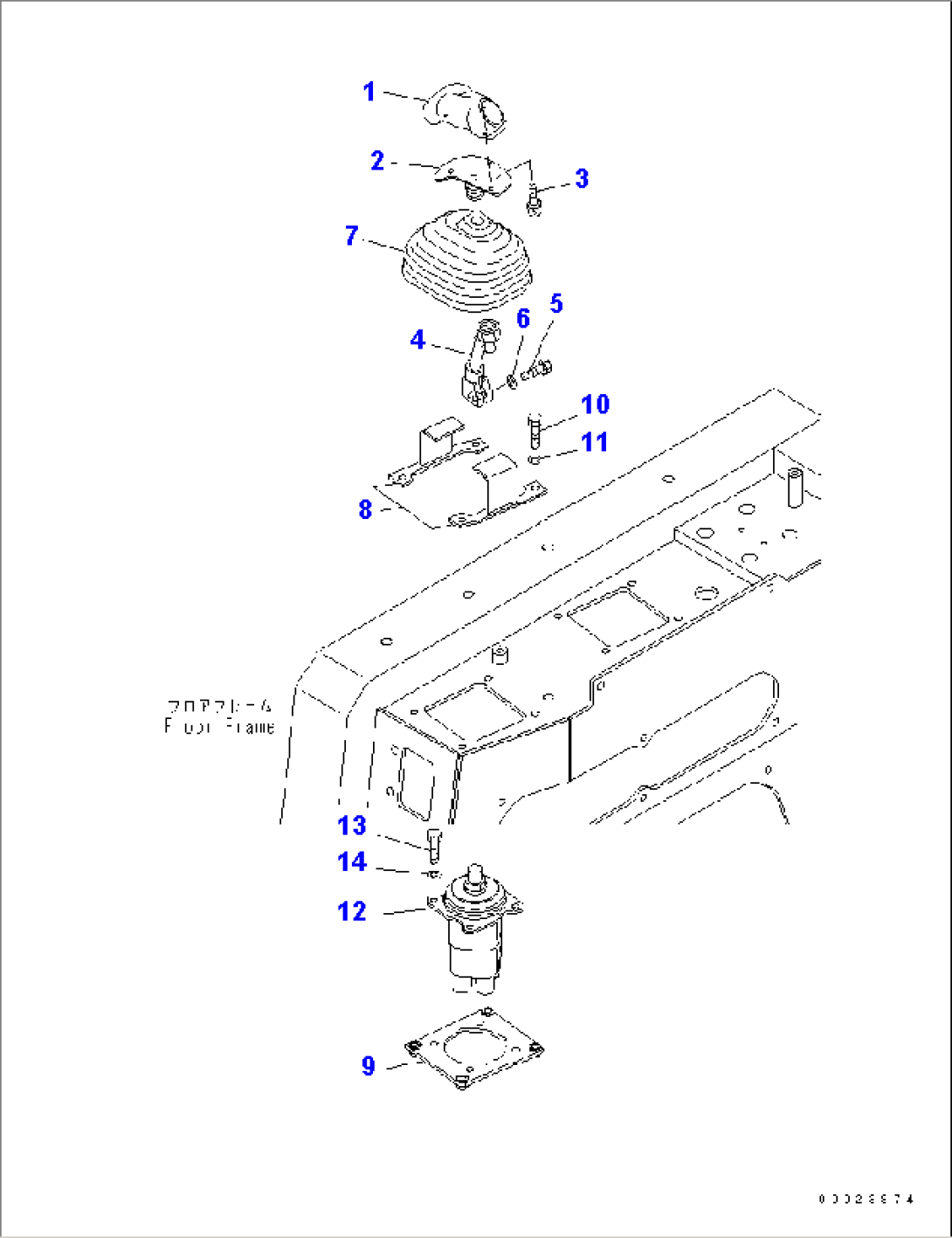 FLOOR FRAME (BLADE CONTROL) (FOR STRAIGHT TILT DOZER AND WITHOUT CAB)