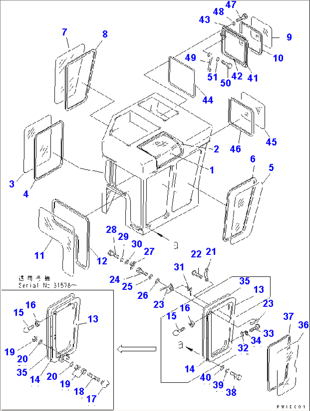 CAB (DOOR AND WINDOW)