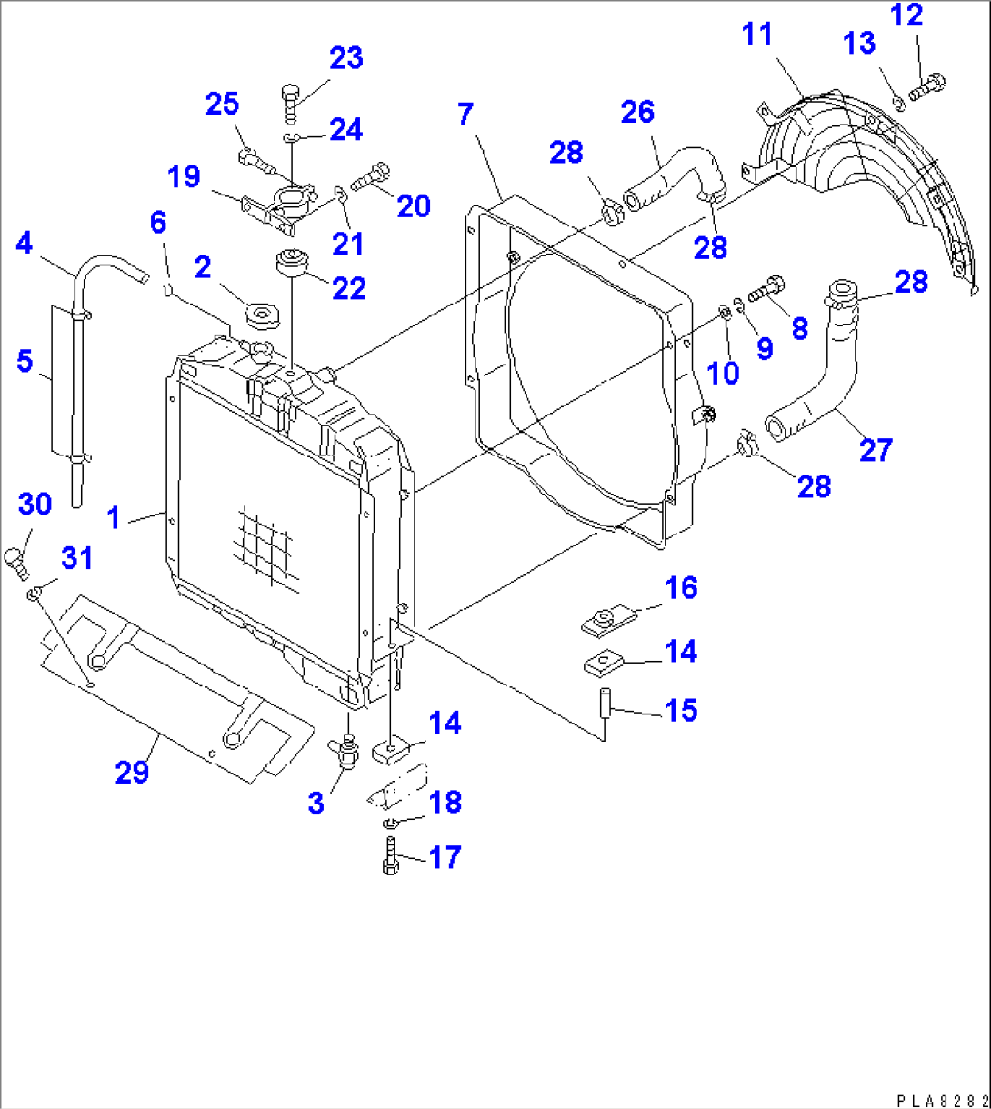 RADIATOR AND PIPING (FOR SHIP