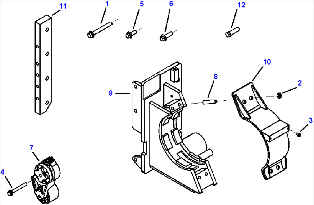 FIG. A6103-A9A1 ALTERNATOR MOUNTING
