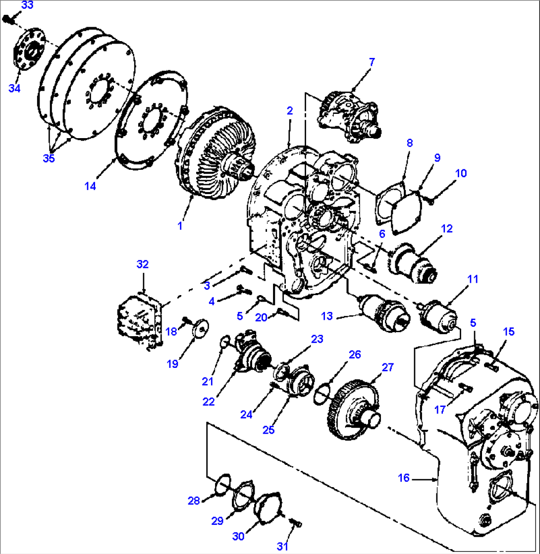 FIG. F5250-01A0 TRANSMISSION AND TORQUE CONVERTER