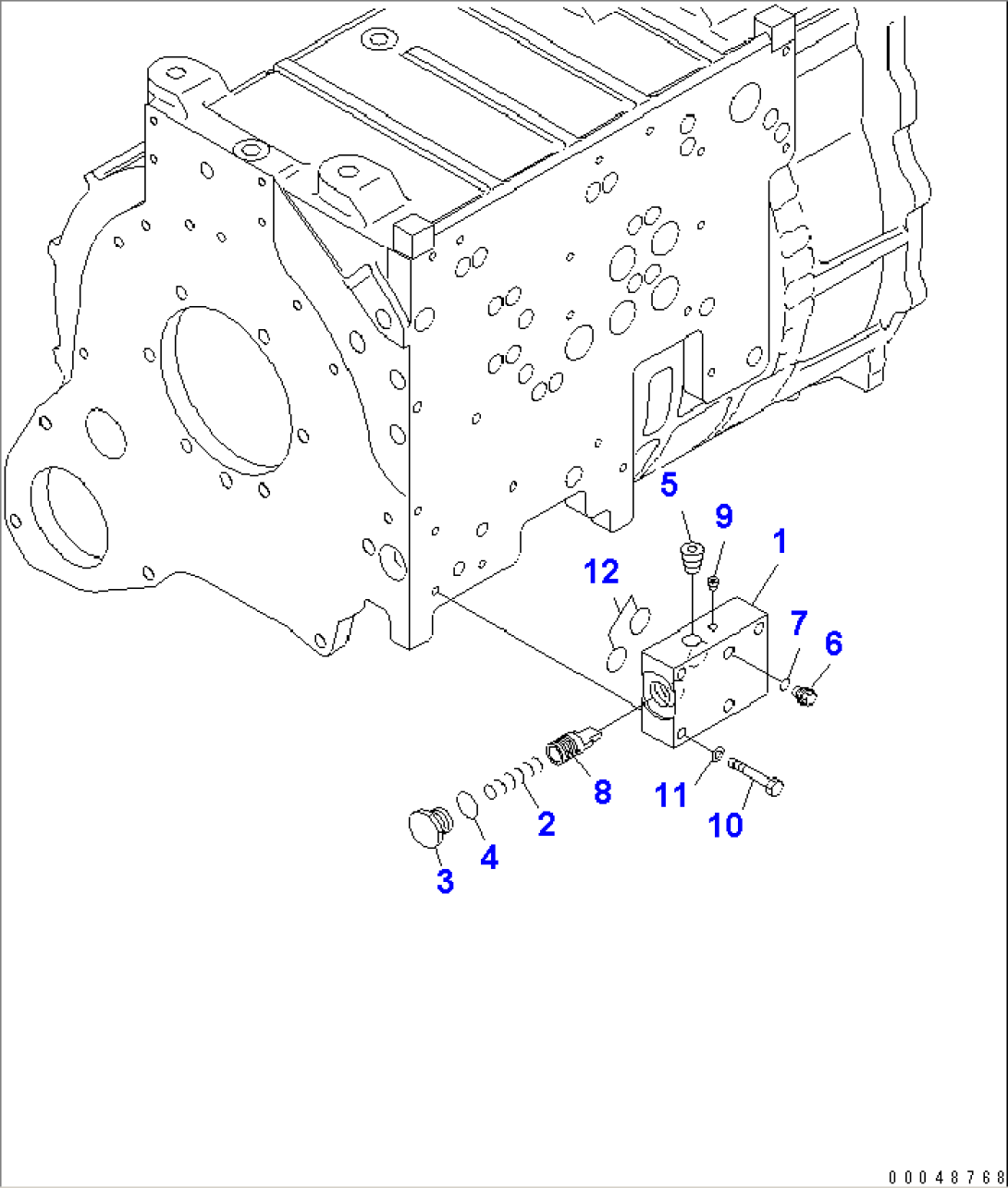 TRANSMISSION (LUBRICATION VALVE)(#60001-)
