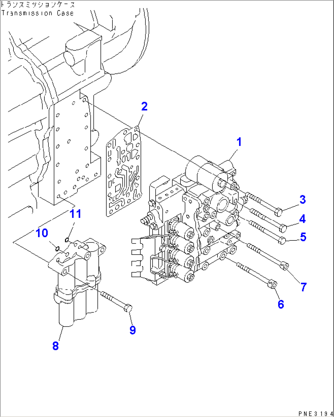 TRANSMISSION CONTROL VALVE (1/4) (MOUNTING)