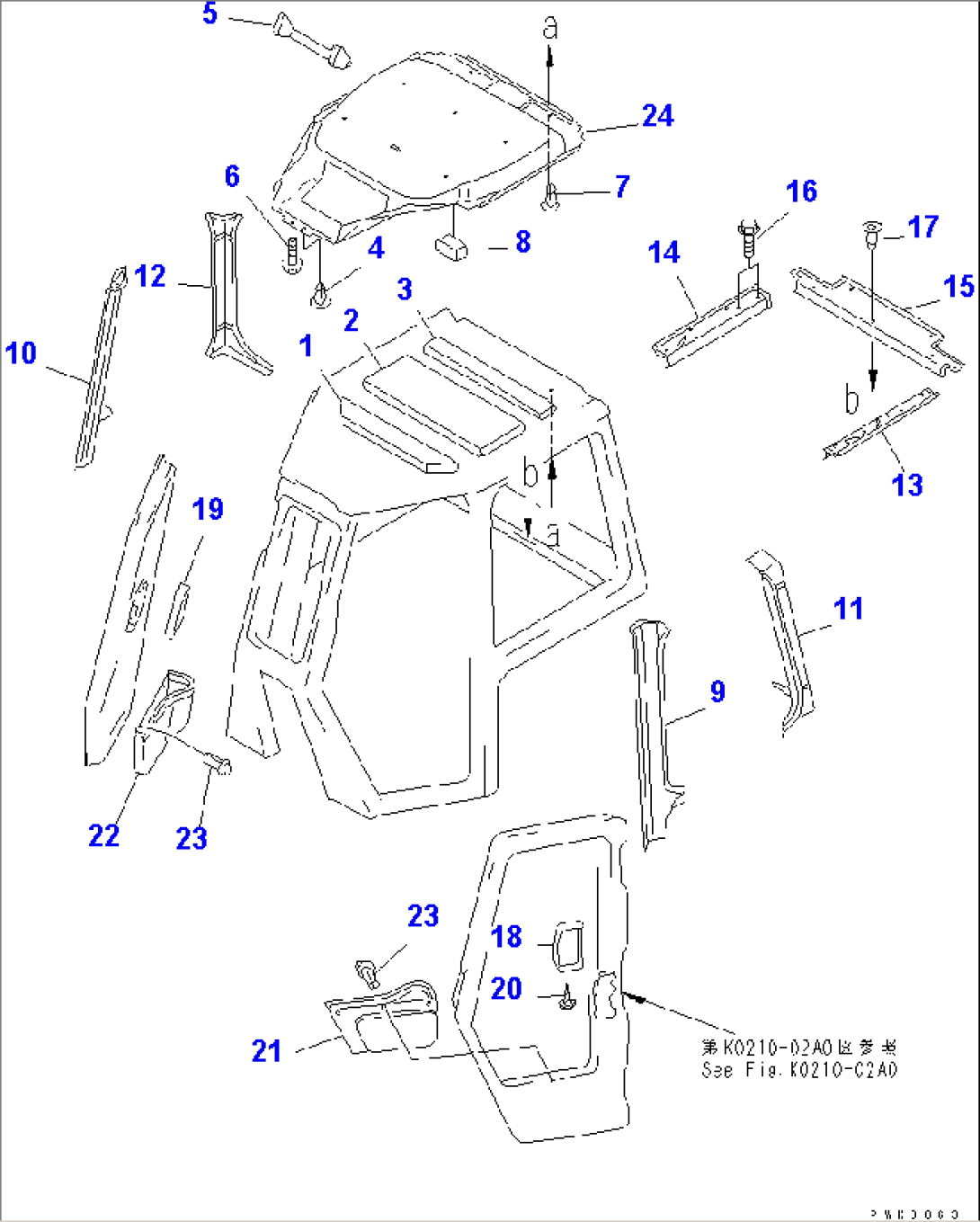 CAB (ROOF LINING AND GARNISH) (WITH CAR STEREO)