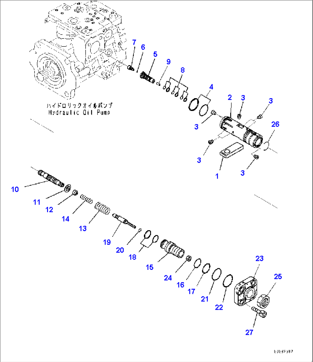 Hydraulic Pump, Loader Pump (3/6) (#90216-)