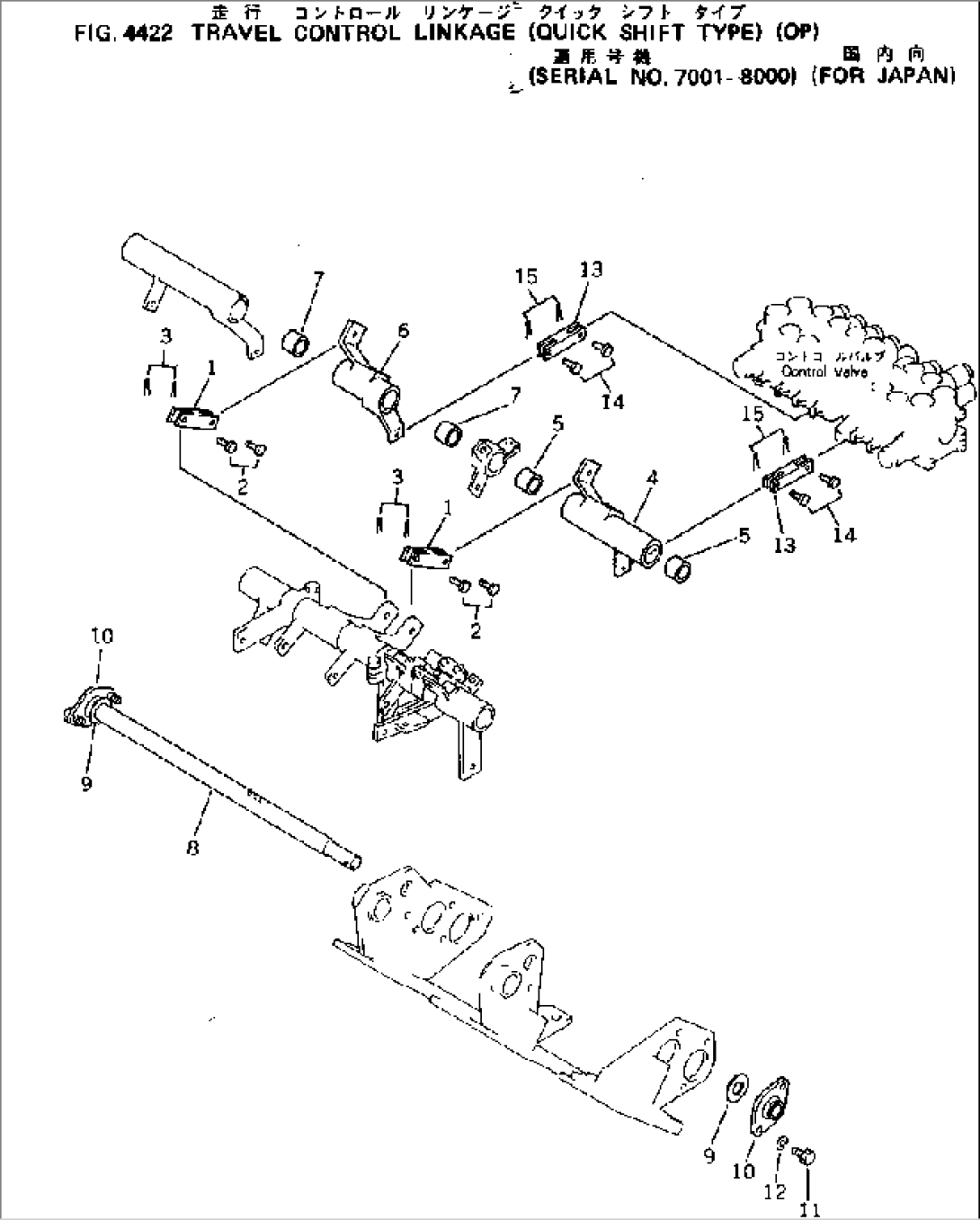 TRAVEL CONTROL LINKAGE (QUICK SHIFT TYPE)(#7001-8000)