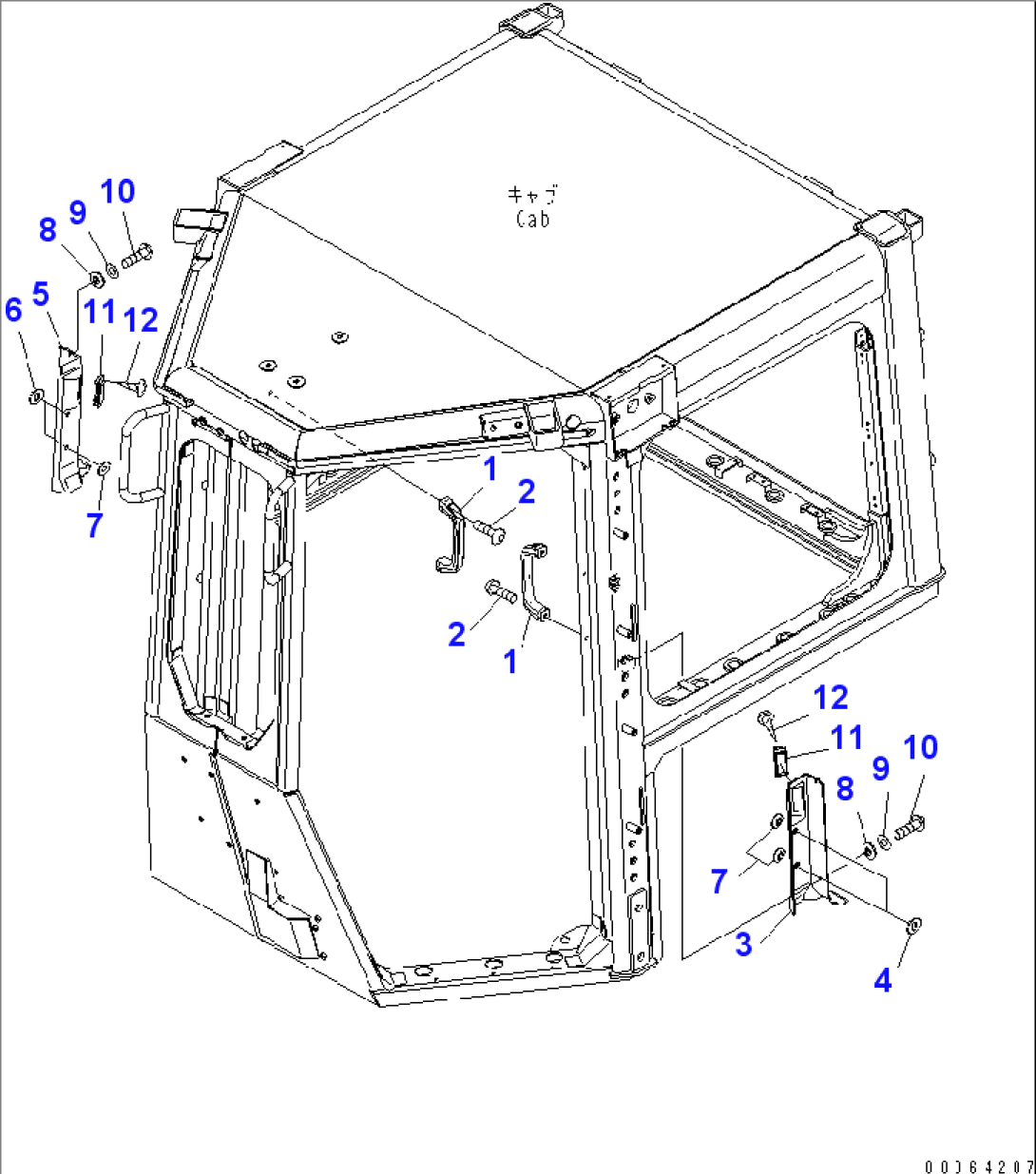 CAB (ENVELOPE PARTS) (GRIP)(#85001-)