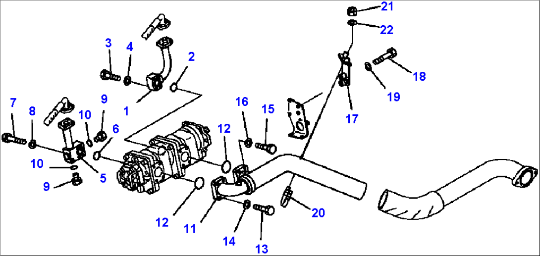 H0210-02A0 HYDRAULIC PIPING PUMP LINE