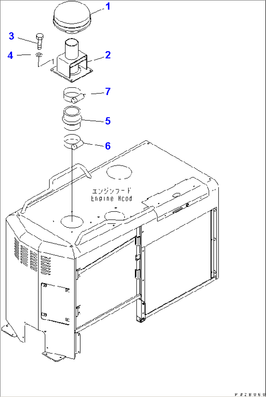 AIR INTAKE (RAIN CAP) (WITH INTAKE EXTENSION)