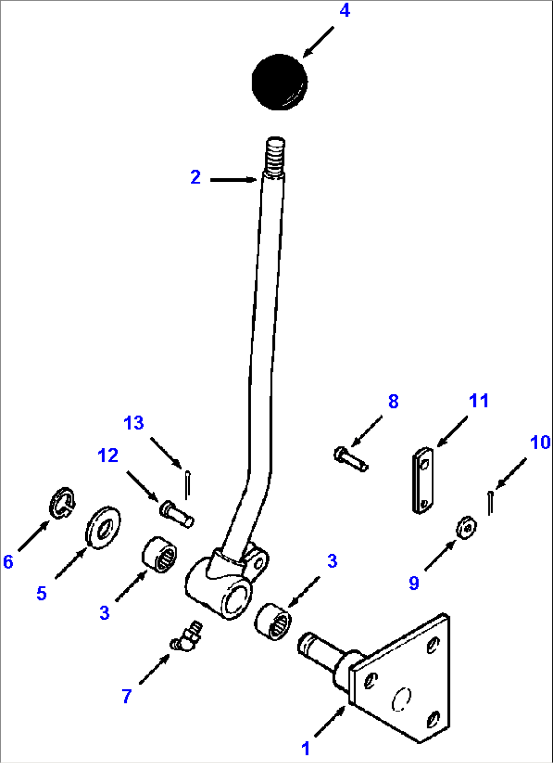 FOURTH SPOOL CONTROL LEVER