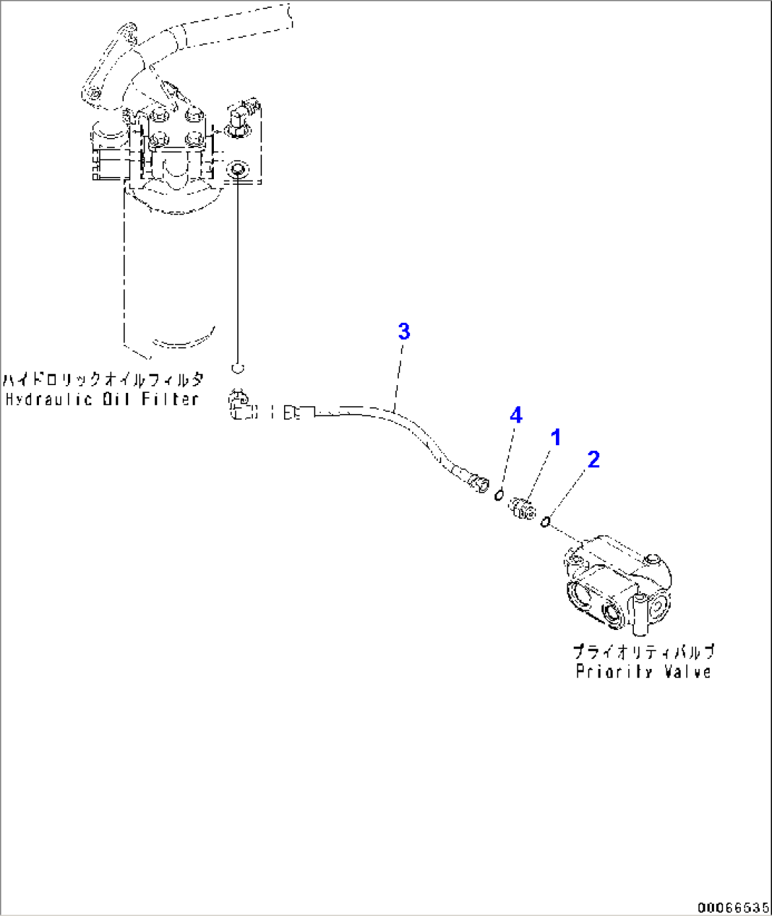 Steering Control Valve Steering Drain Piping (#C10001-)