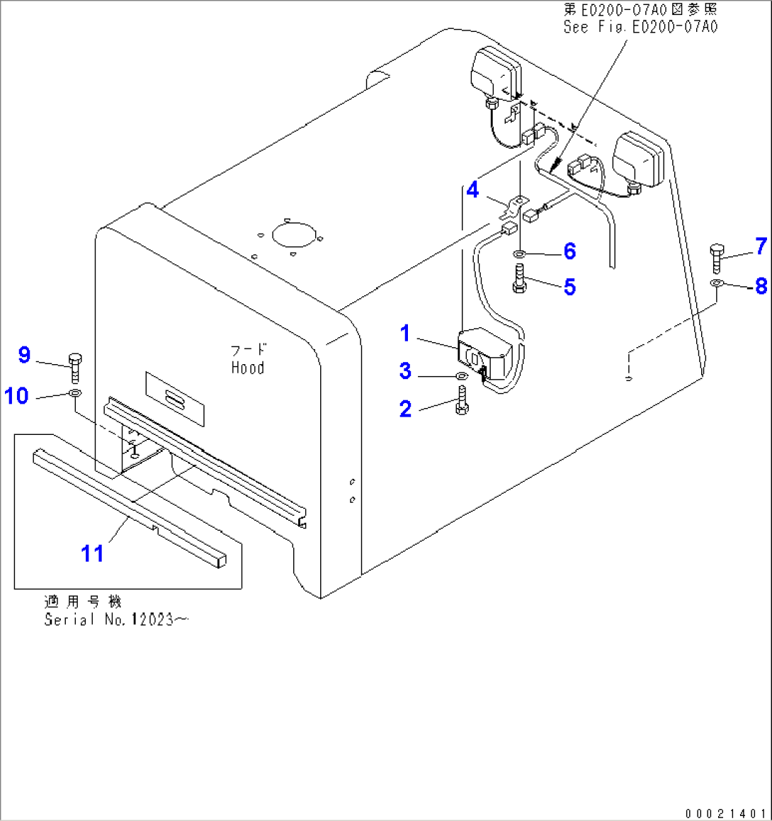 HOOD (BACK-UP ALARM)(#11501-)