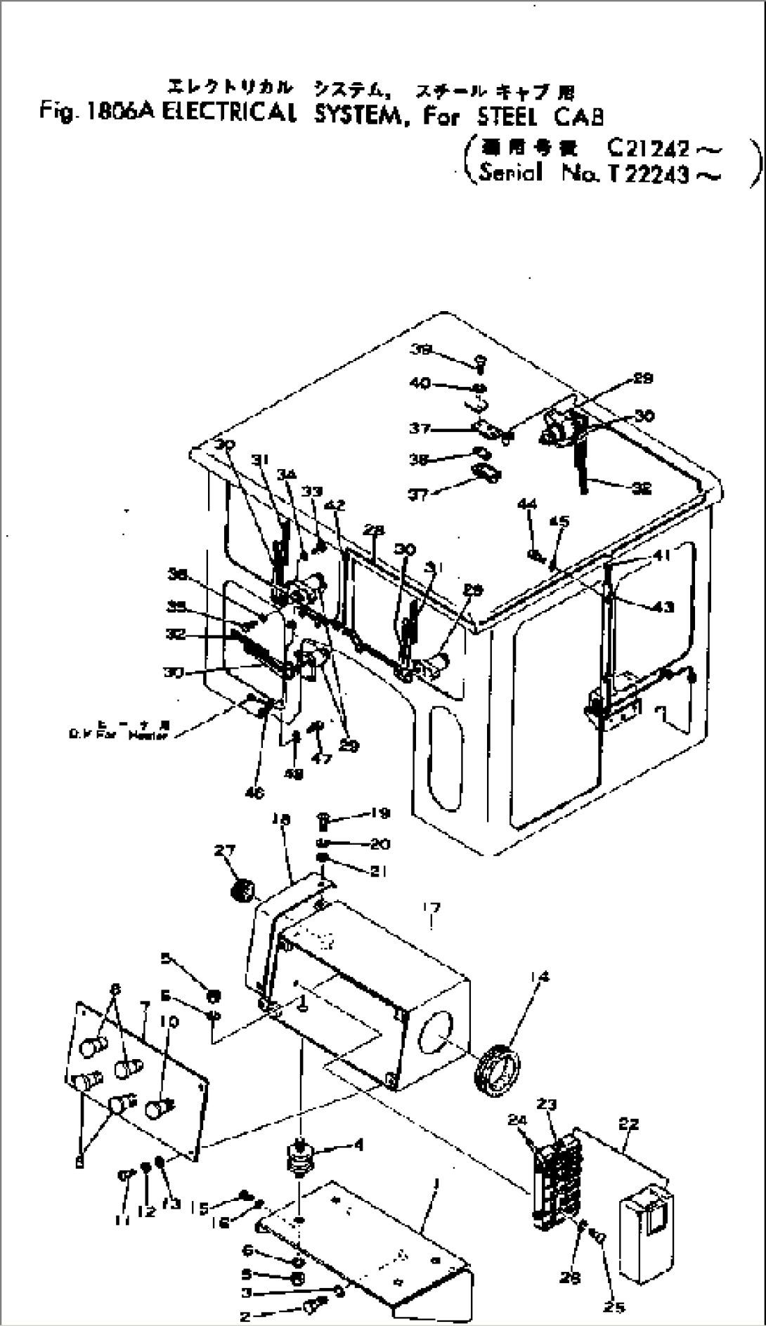 ELECTRICAL SYSTEM¤ FOR STEEL CAB(#22243-)