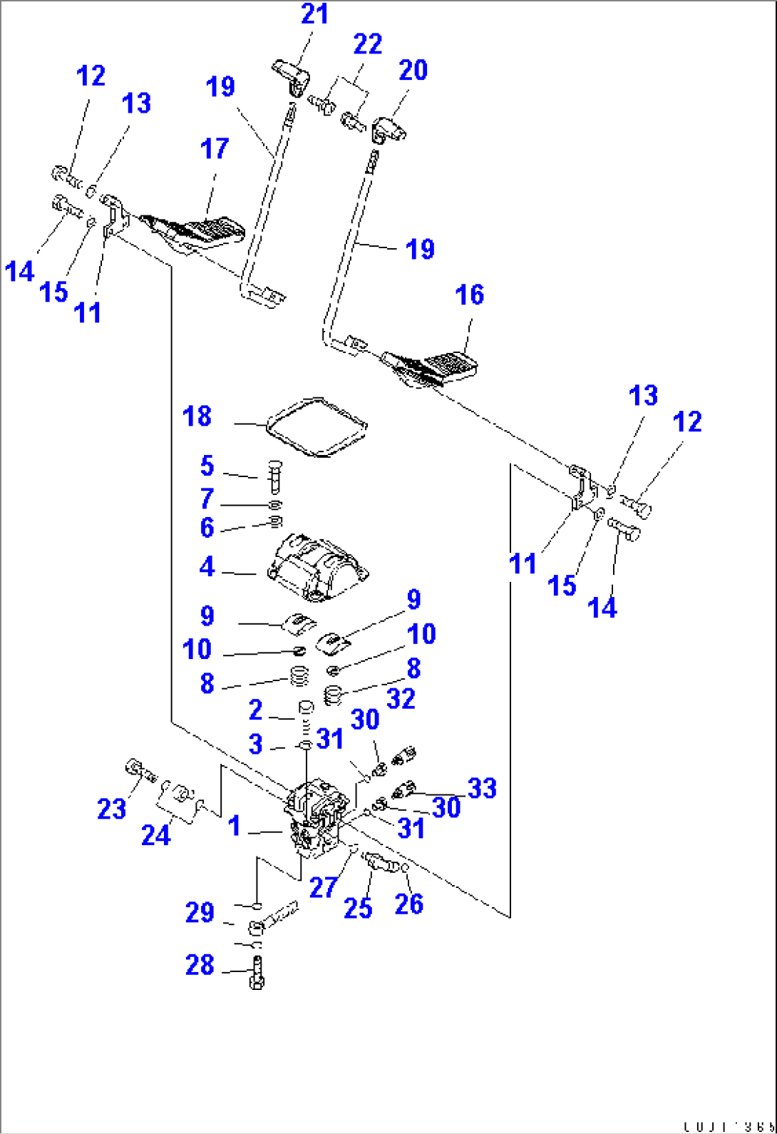 FLOOR FRAME (FLOOR) (TRAVEL CONTROL)(#20001-20277)