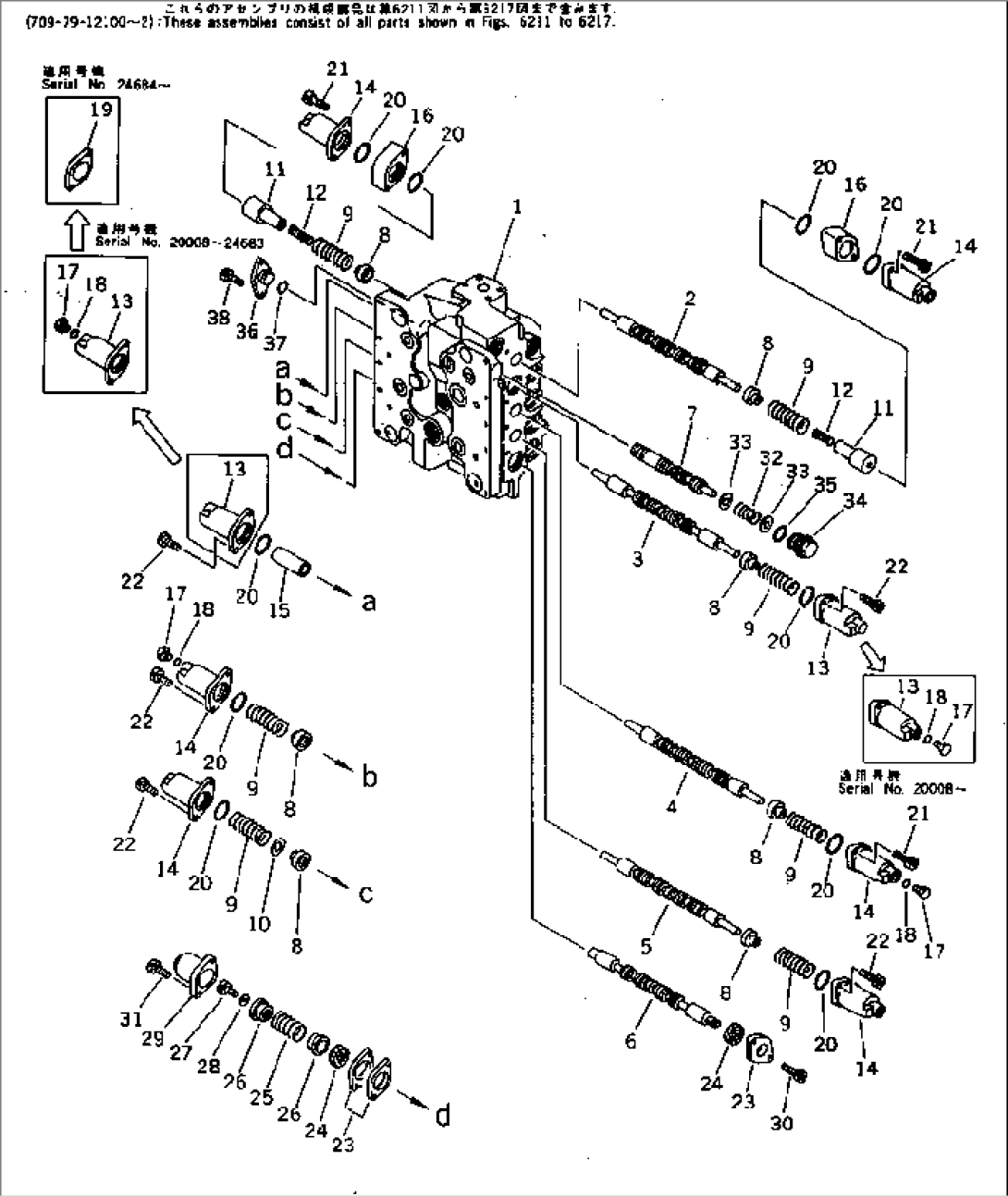 CONTROL VALVE (2/7) (FOR WRIST CONTROL)(#20001-21134)