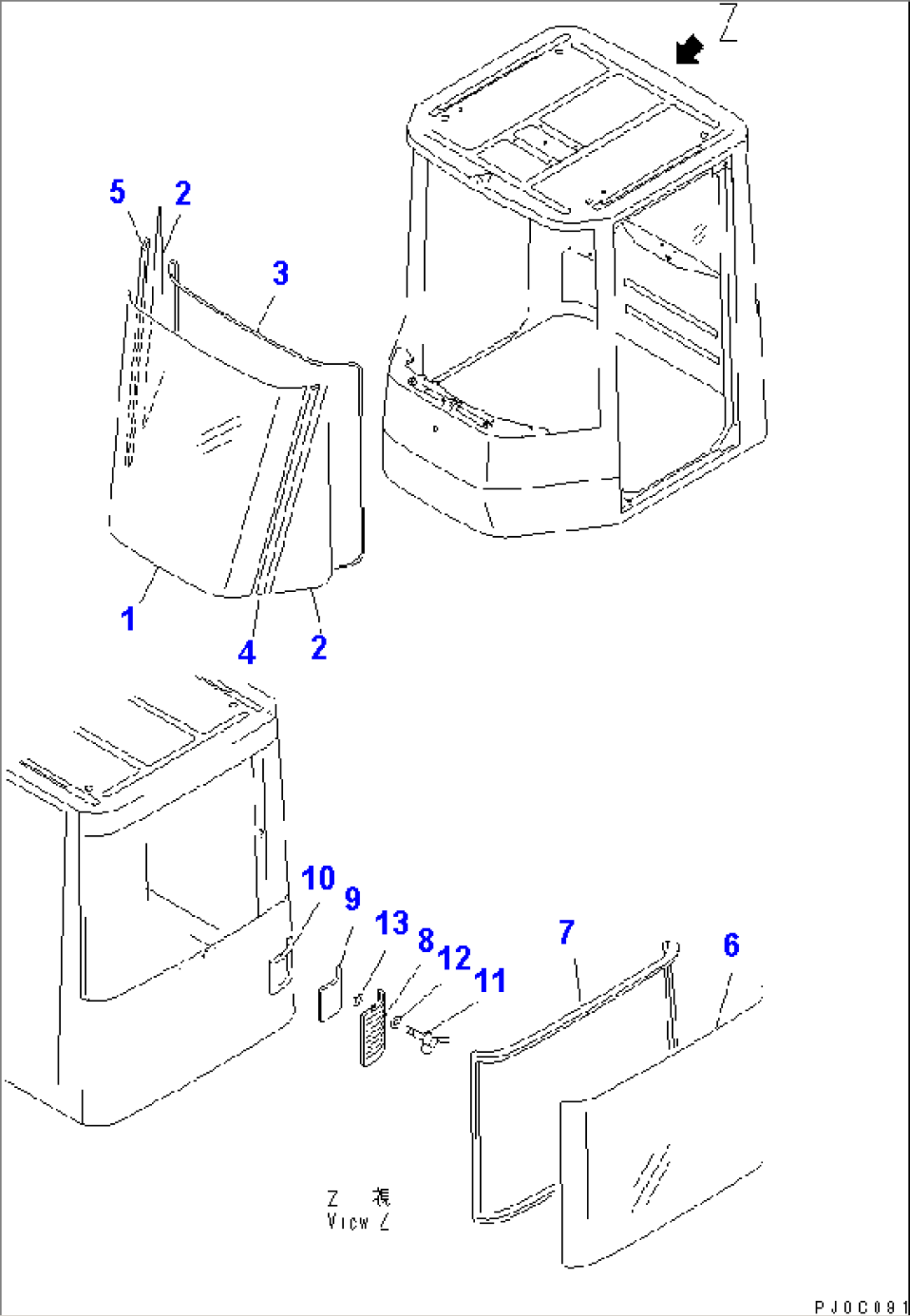 ROPS CAB (WINDOW)(#51001-)