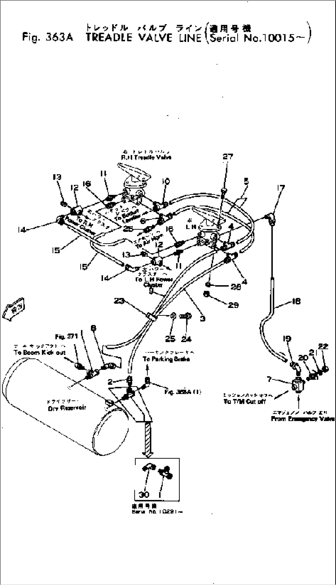 TREADLE VALVE LINE(#10015-)