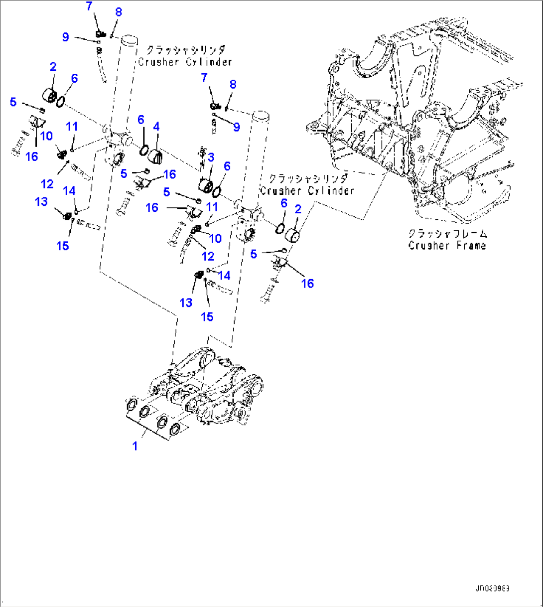 Crusher, Crusher Cylinder Related Parts (#2616-)