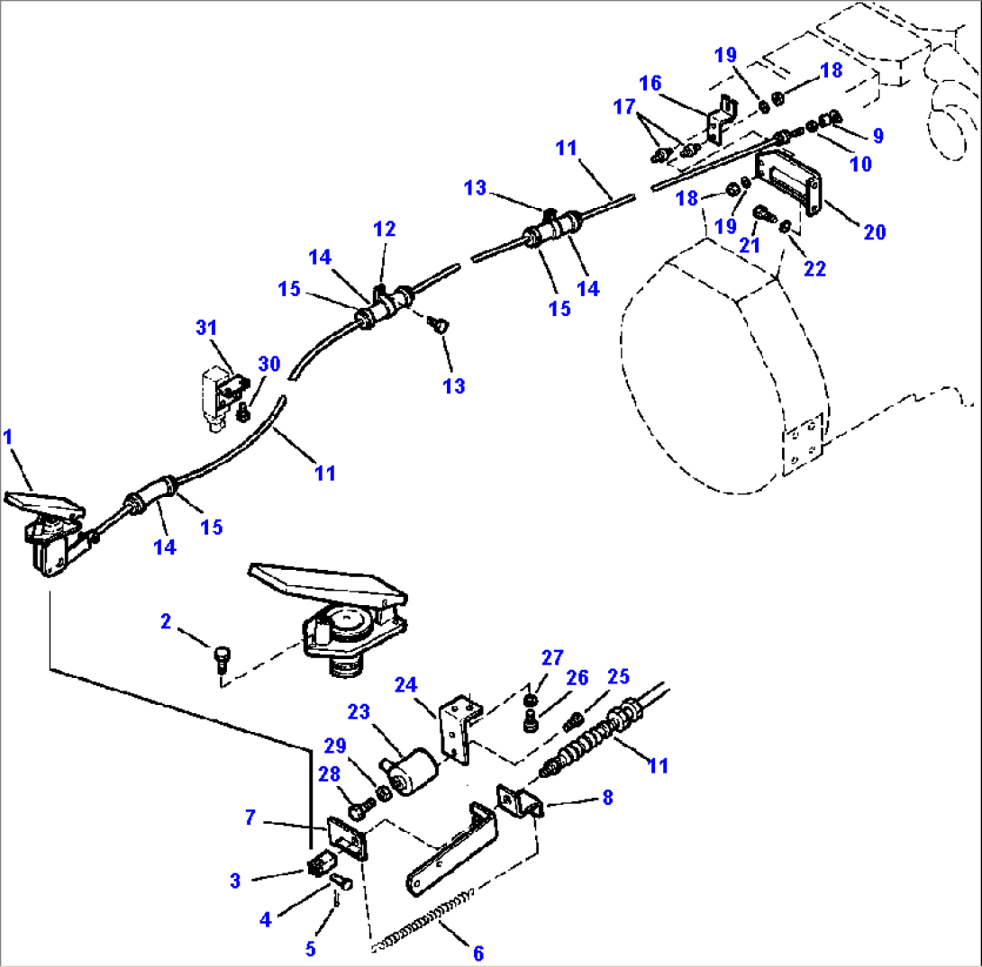 ACCELERATOR PEDAL AND LINKAGE