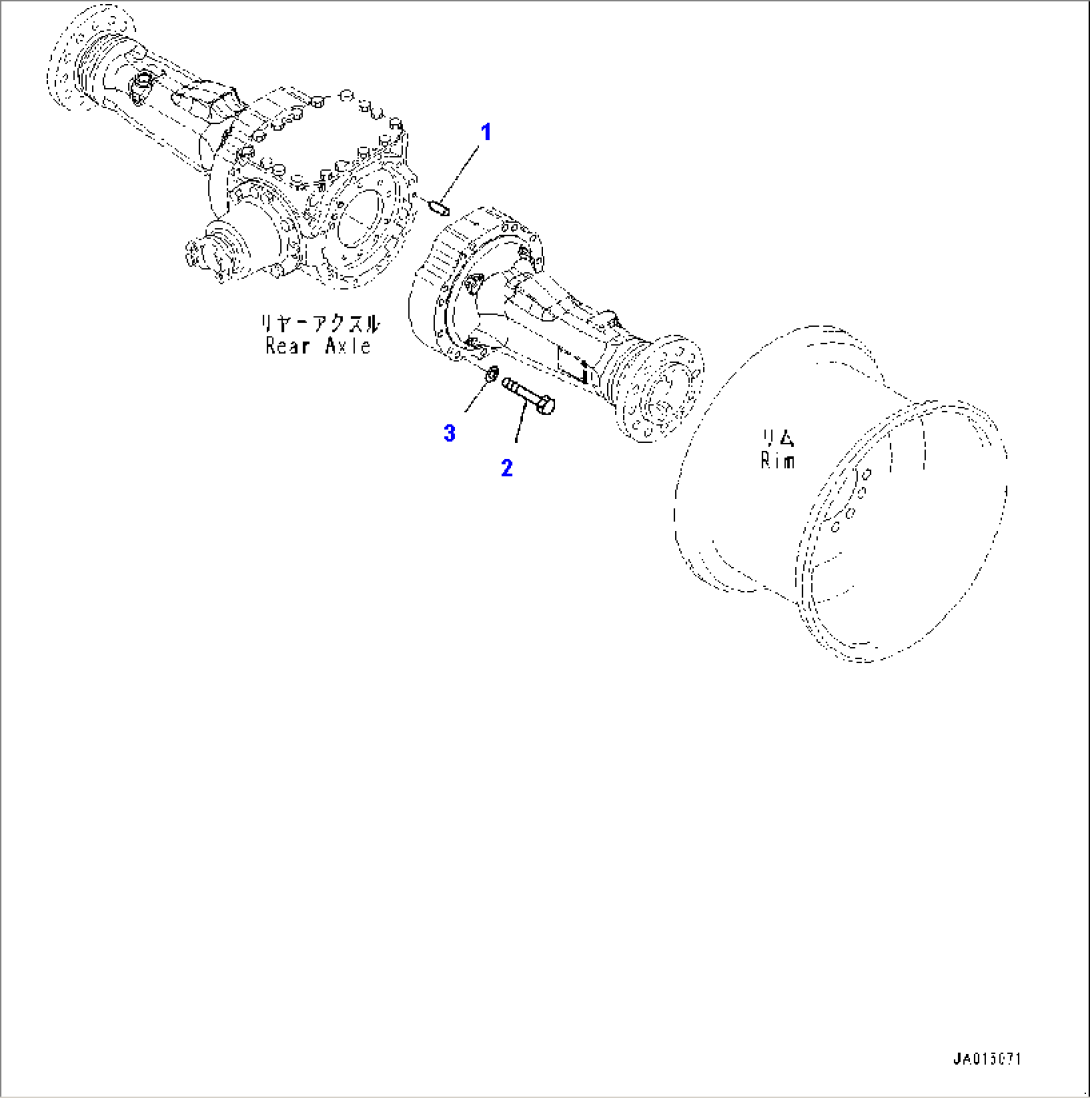 Rear Axle, Housing Mounting (#80001-)