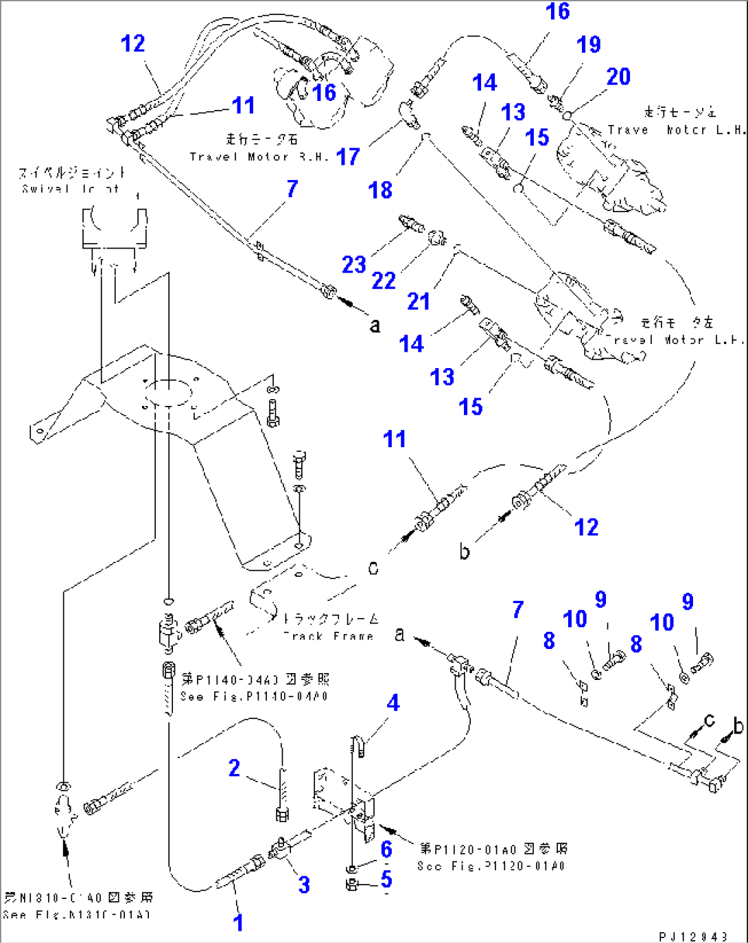 DRAIN PIPING (MOTOR TO SWIVEL JOINT)