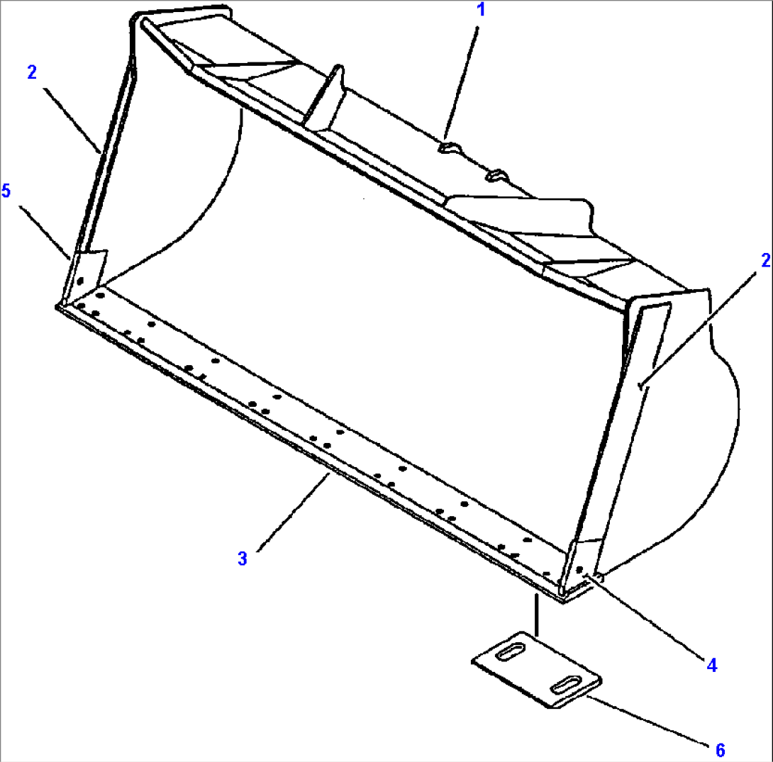 FIG NO. 7121 LIGHT MATERIAL BUCKET - 5.5 CU. YD. (4.2 CU. M)