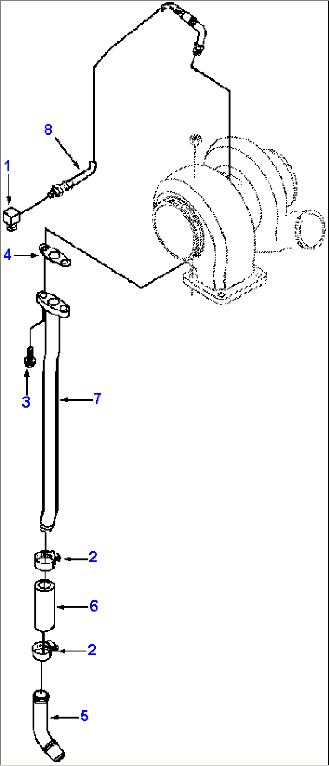 TURBOCHARGER PLUMBING WITH ADAPTER ELBOW