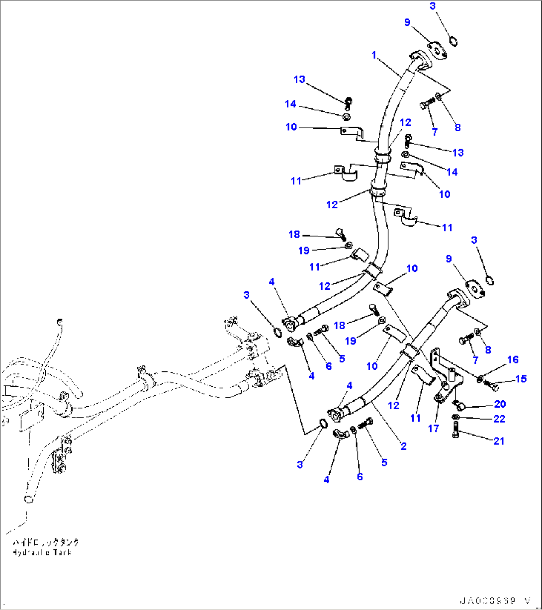 Hydraulic Control Valve, Return Piping, Oil Cooler (#80001-)