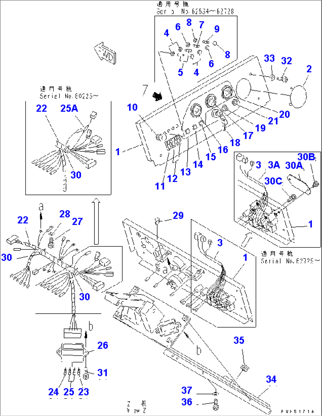 PANEL (FOR MONO LEVER STEERING) (WITH STEEL CAB)(#62534-)