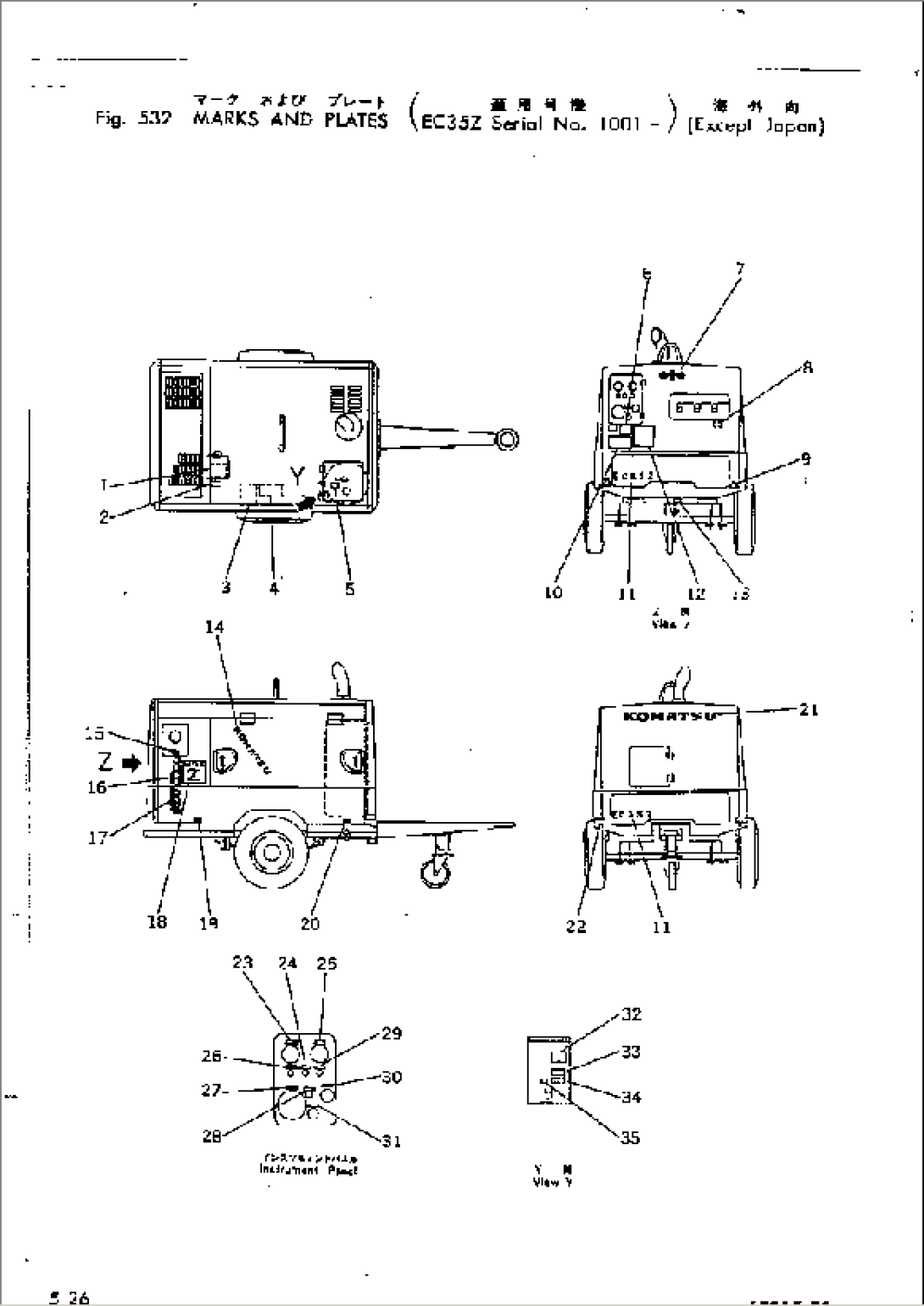 MARKS AND PLATES (EXCEPT JAPAN)