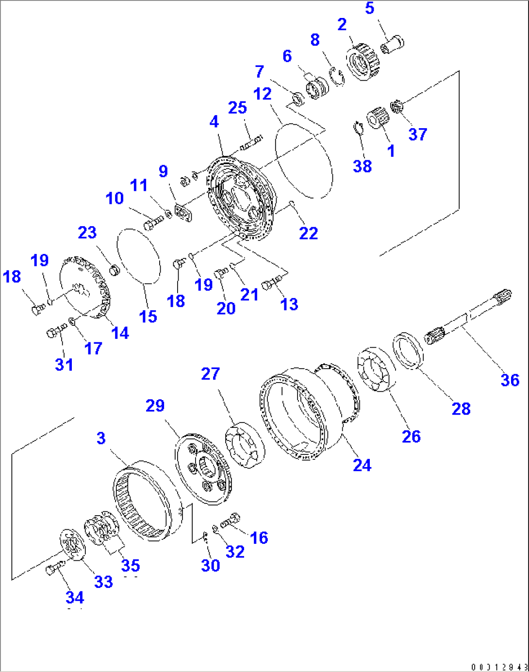 REAR AXLE (FINAL DRIVE)(#60001-60001)