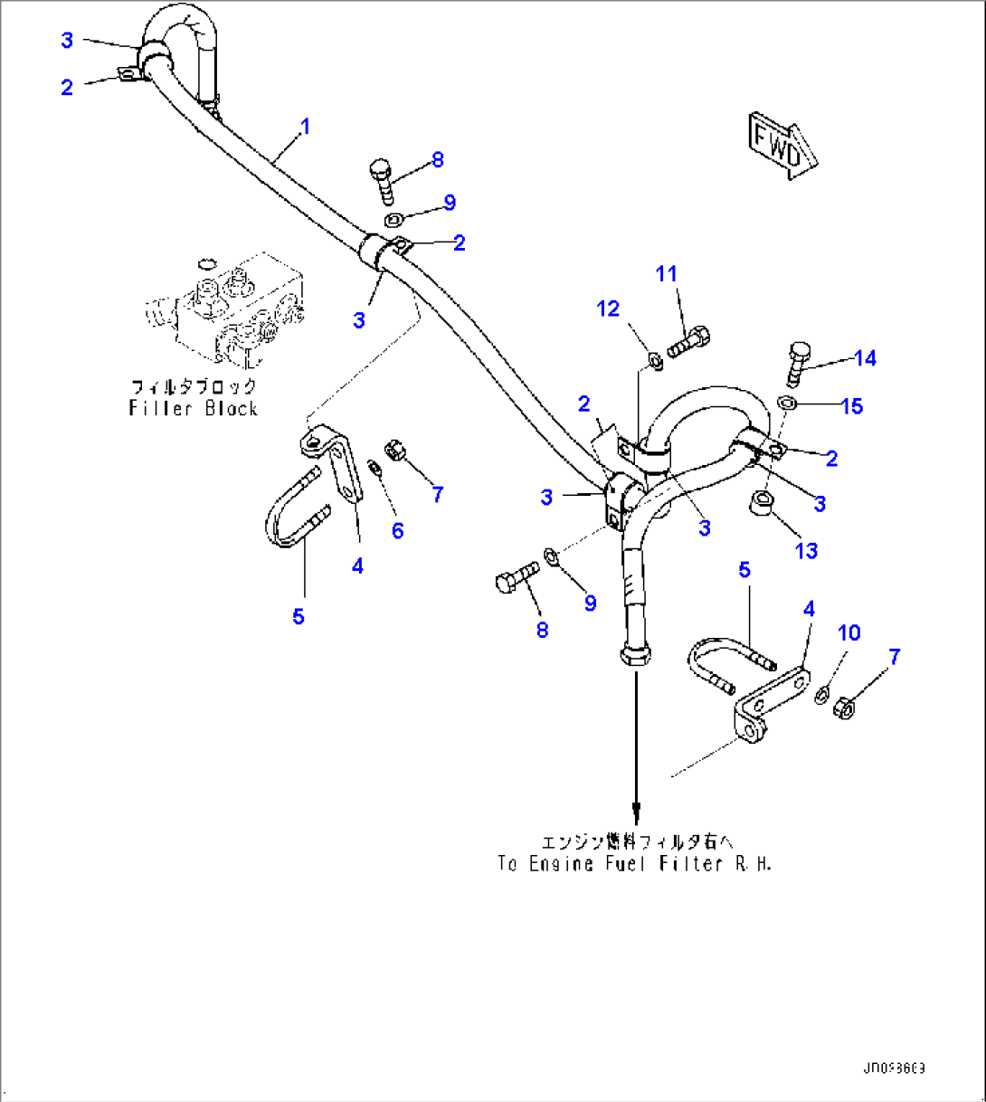 Fuel Piping, Filter to Engine (#8173-)
