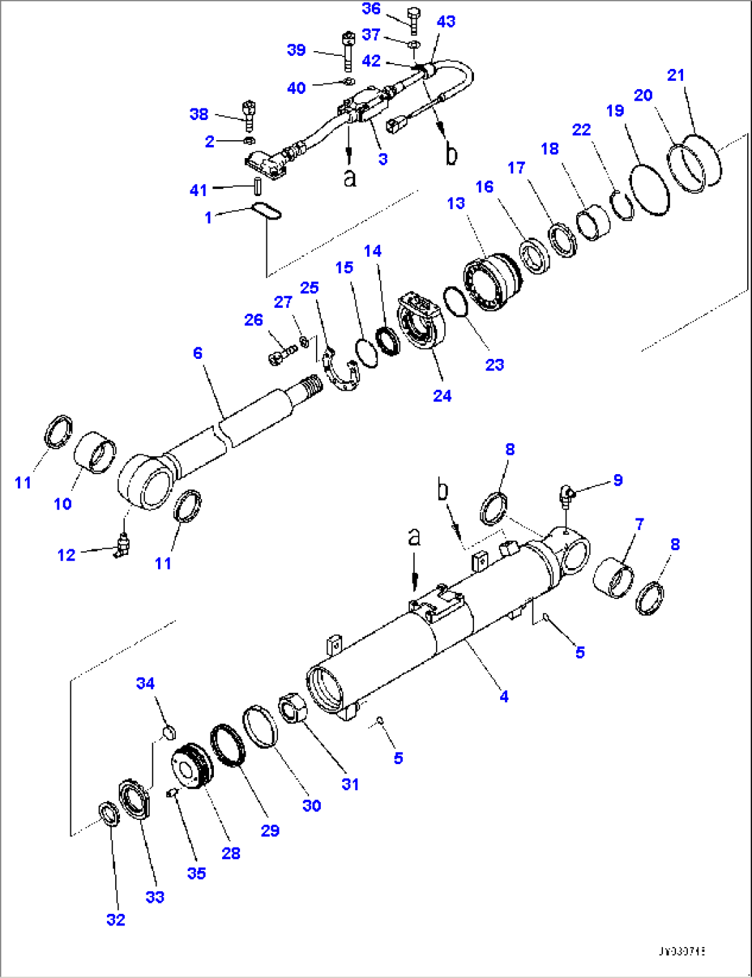 Dozer Blade Lift Cylinder, R.H. (#95001-)