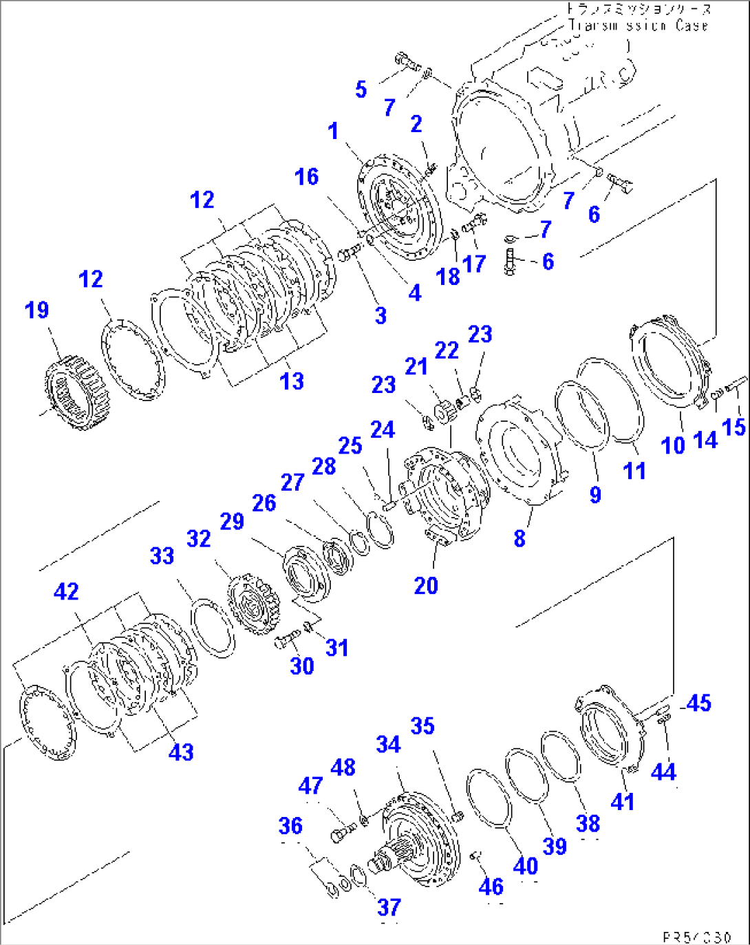 TRANSMISSION (LOW AND HIGH CLUTCH)(#10001-10554)