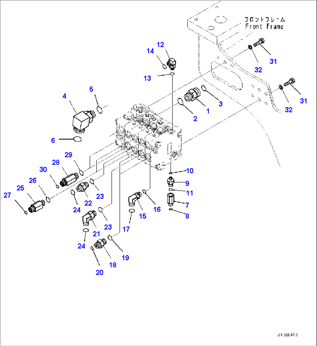 Hydraulic Control Valve, Related Parts (2/2) (#10001-)