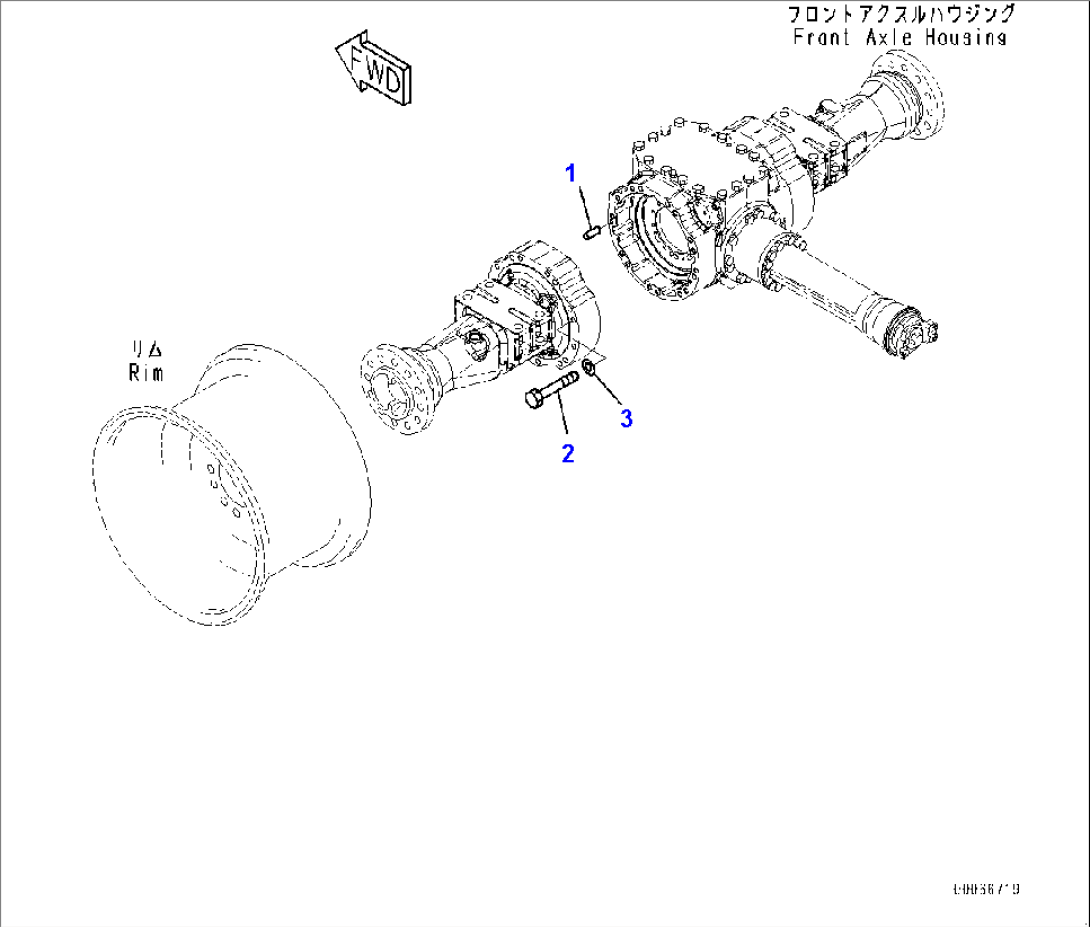 Front Axle, Housing Mounting (#70883-)
