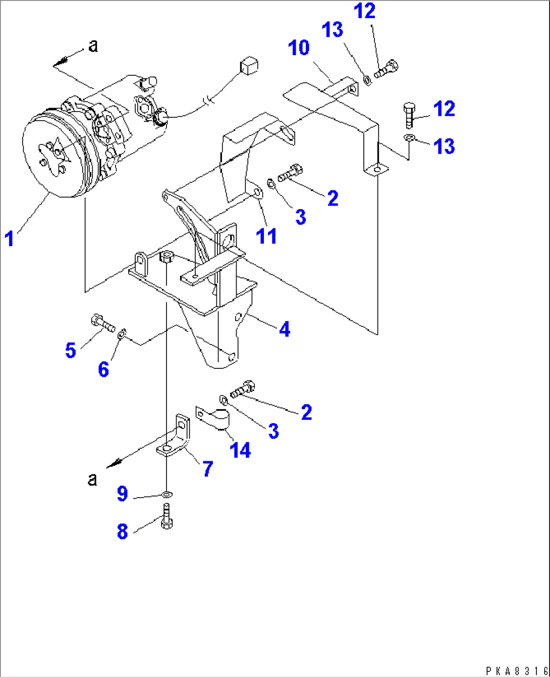 AIR CONDITIONER (AIR CONPRESSOR AND MOUNTING) (4/6)