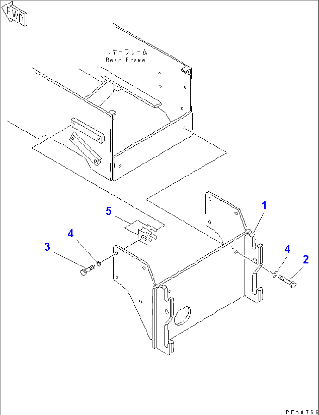 FRAME MOUNT (FOR BACK HOE)(#15001-17839)