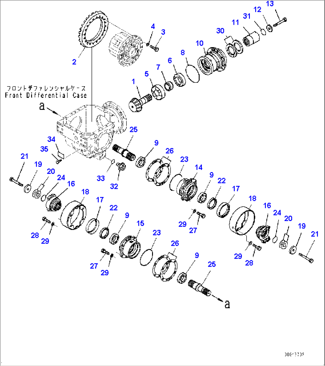 Front Differential Gear Unit, Pinion and Cage (#2785-2913)