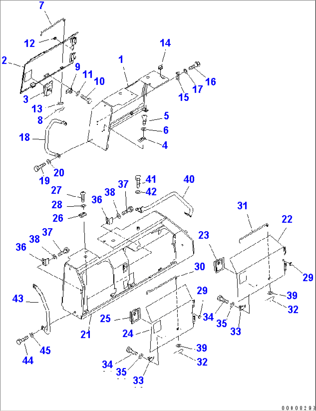 FENDER COVER (FILTER AND BATTERY COVER) (WITH HANDRAIL) (FOR CANOPY)