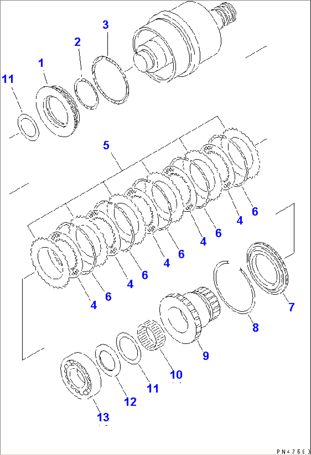 TRANSMISSION (3RD CLUTCH)(#60001-)