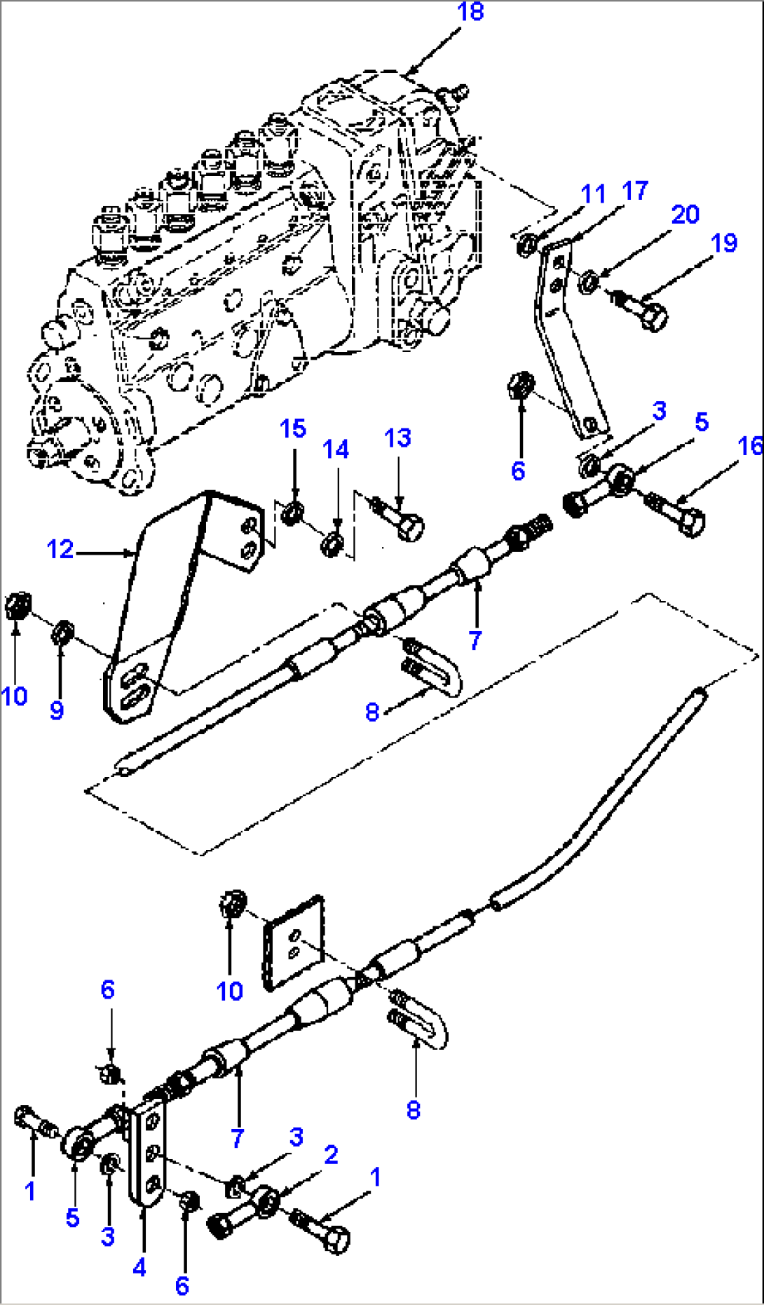 FIG. B5180-01A1 THROTTLE CONTROL - DUAL HP