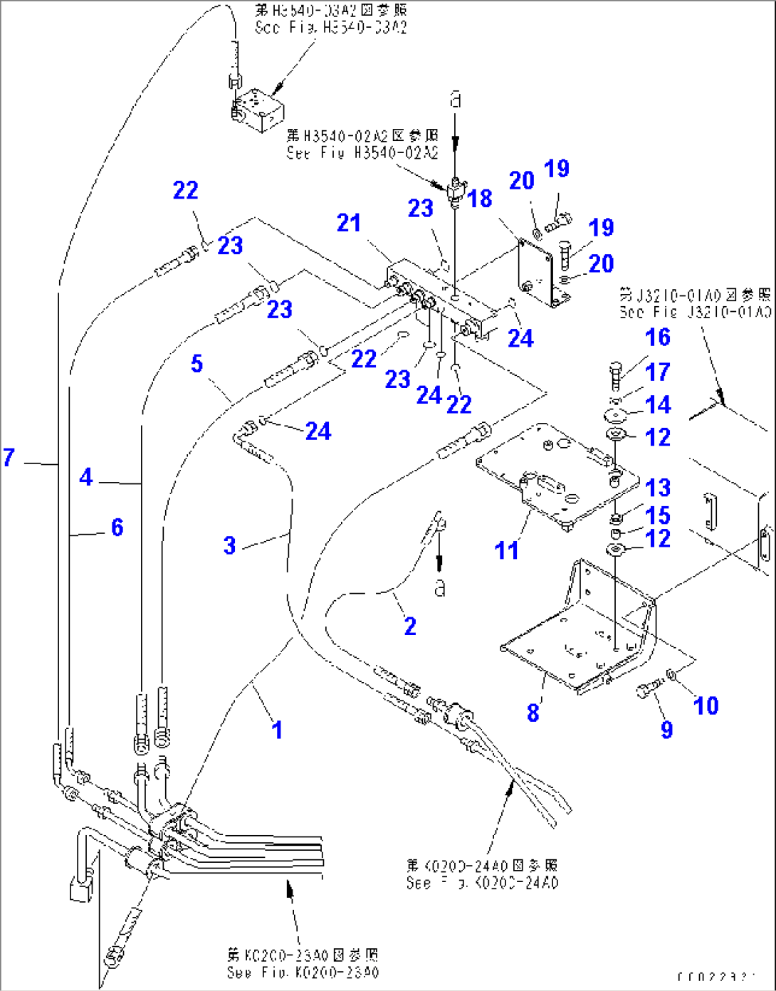 BRAKE PIPING (BRAKE VALVE¤ EMERGENCY BRAKE VALVE TO BLOCK) (WITH ABS)