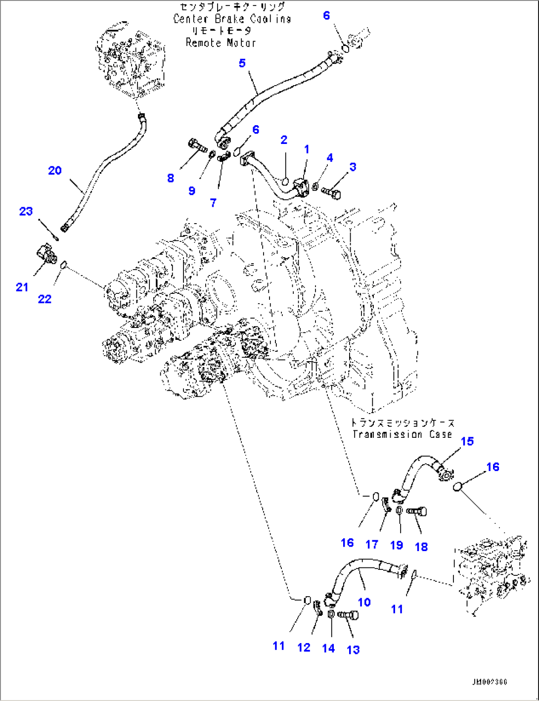 Transmission Group, Pump Piping (1/2) (#5001-)