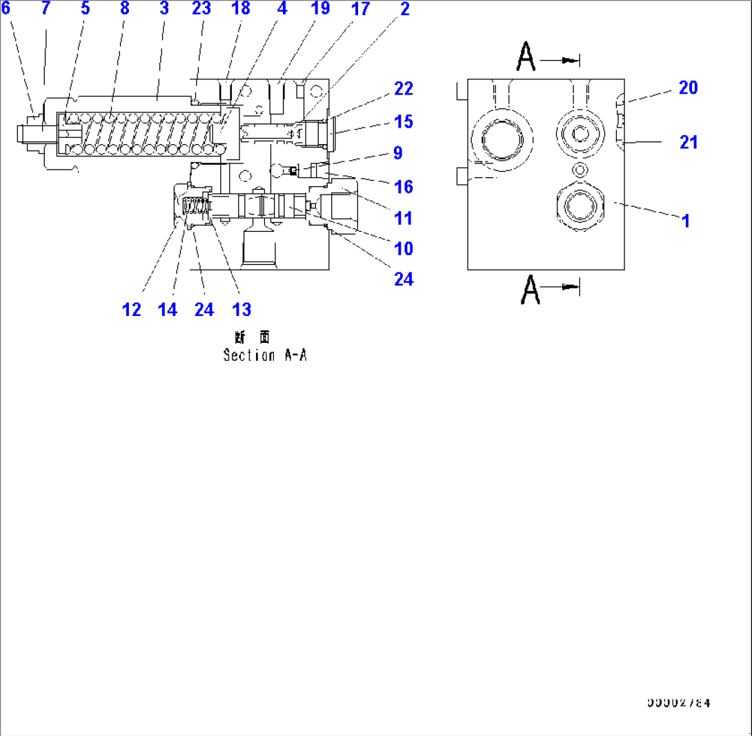 Transfer, Inner Parts, Emergency Steering Valve (3/4) (#80001-)