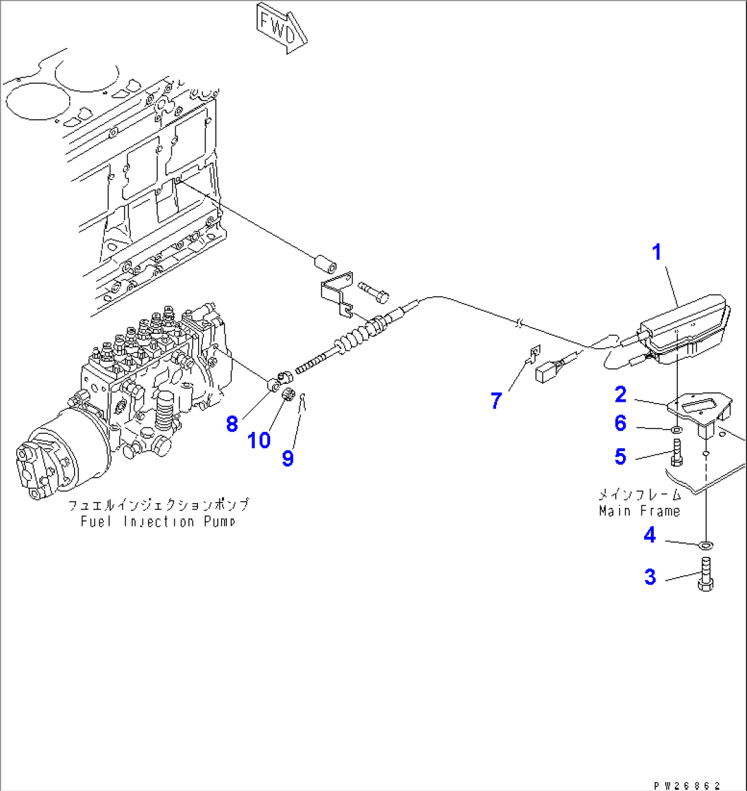 ENGINE STOP CONTROL RELATED PARTS